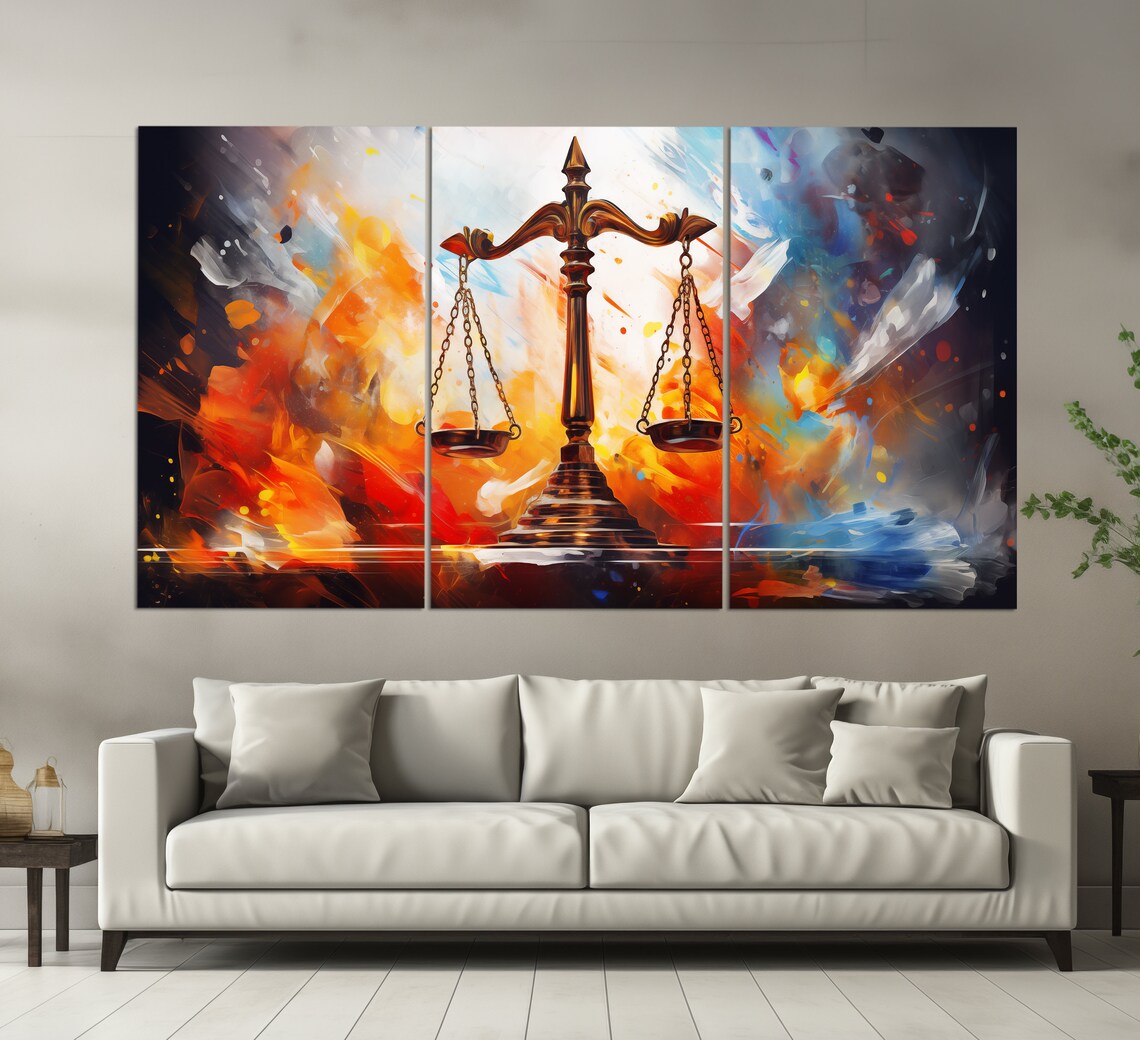 Scales Of Justice, Oil-Painting-Style Art Print - Image 4