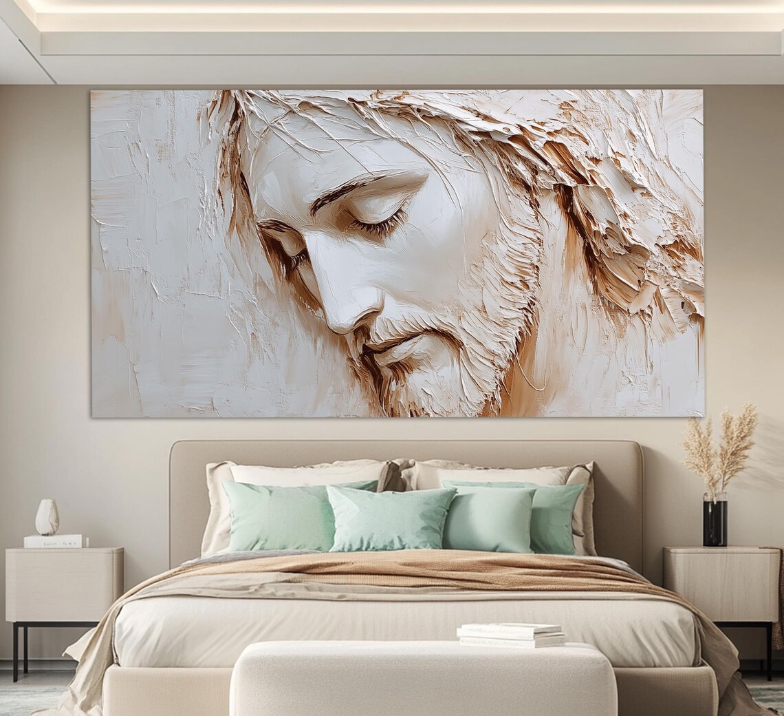 Minimalist Jesus Christ Art Print, Religious Decor