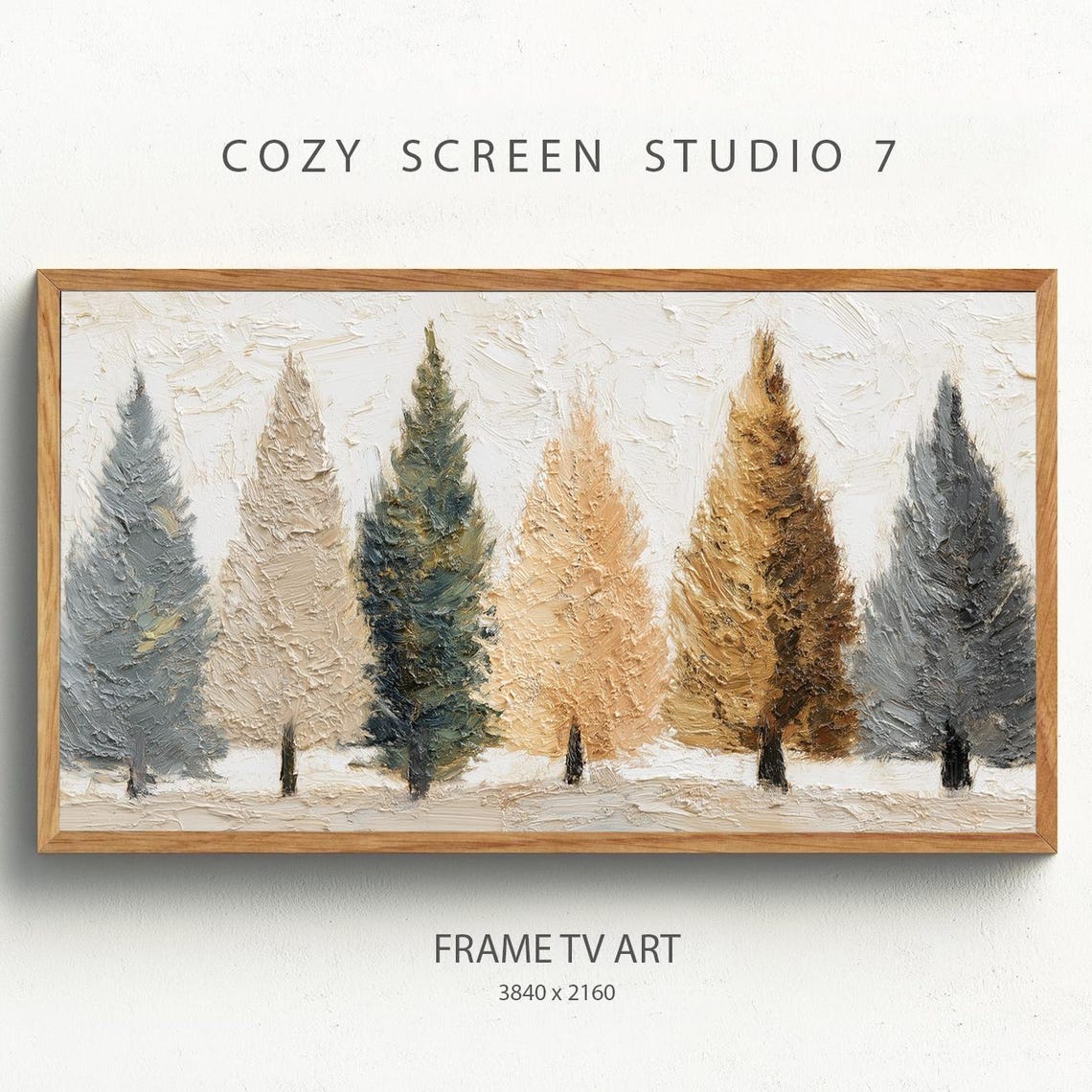 Christmas Tree Farmhouse Tv Art Pine Painting