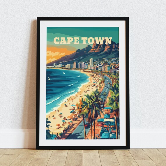 Cape Town Travel Poster Cape Town Wall Art Travel Print Cape Town Travel Art Poster Cape Town Wall Art Home Decor