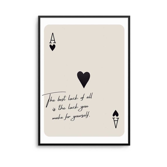 Ace Of Hearts Elegant Home Decor Poster