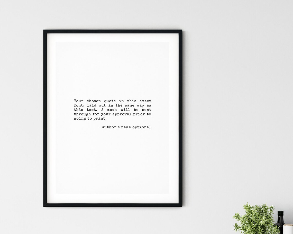 Personalized Quote Print, Typewriter Wedding Gift Sign