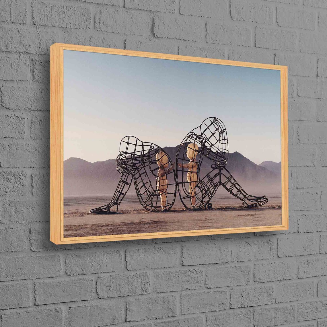 Two People Turning Away, Abstract Wall Art Print
