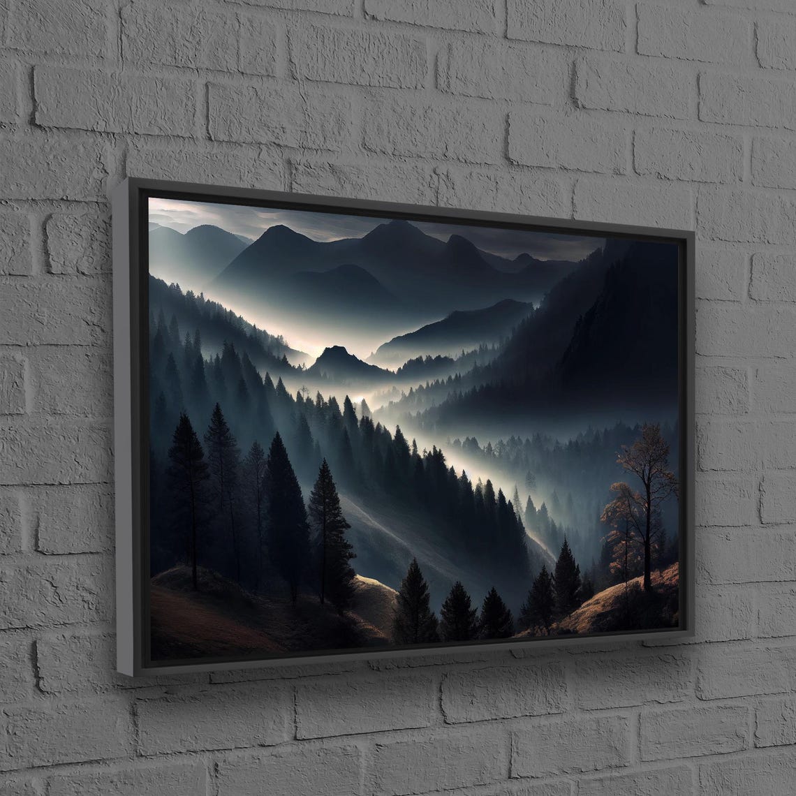 Landscape Canvas Print Tree Art Minimalist Wall Loft Forest Decor Decoration