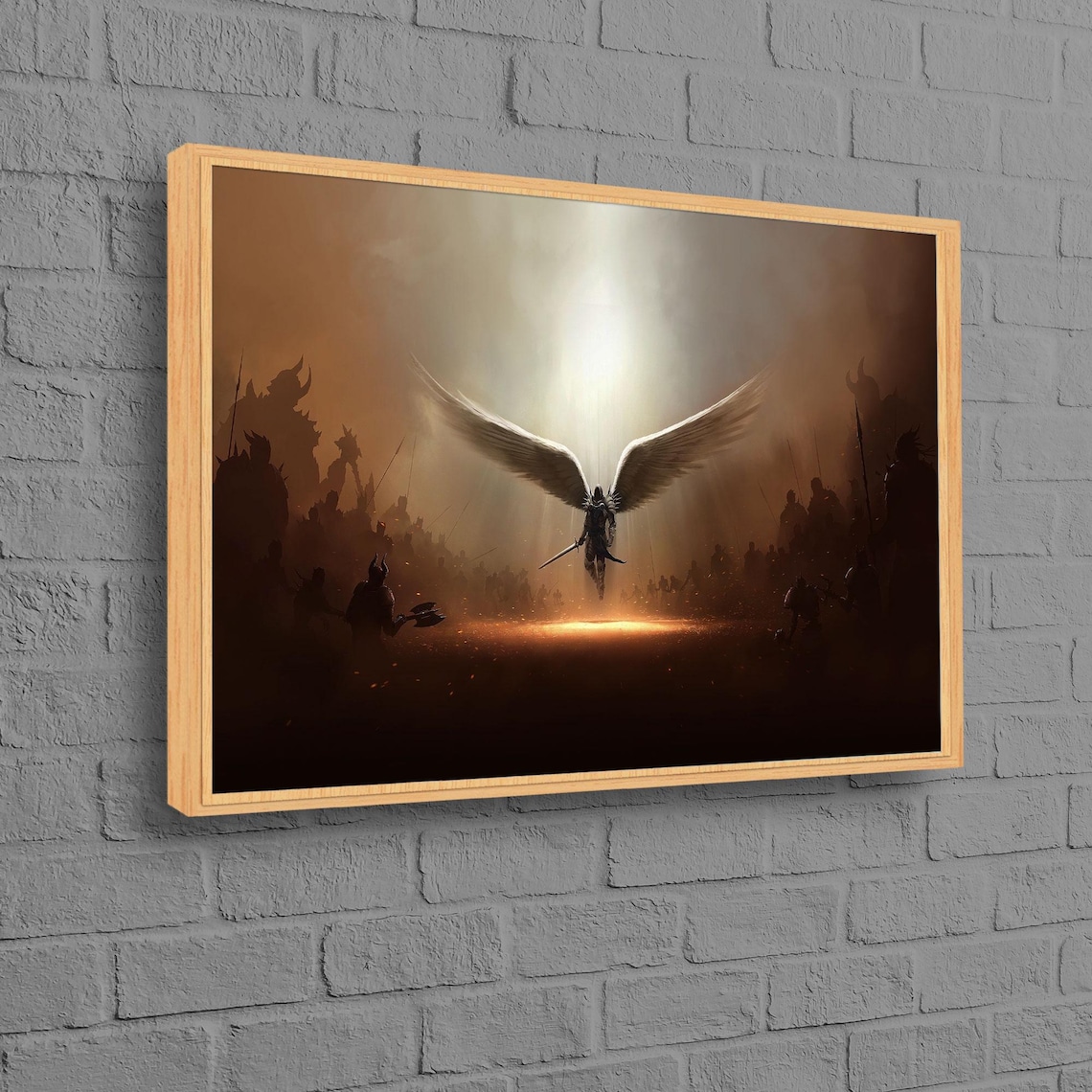 Warrior Angel Michael 3D Art Poster