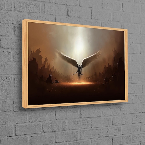 Warrior Angel Michael 3D Art Poster