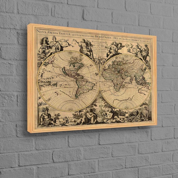 Old World Map Vintage Antique Travel Poster