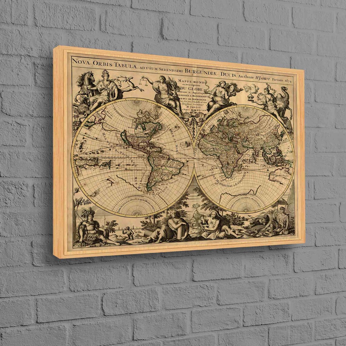 Old World Map Vintage Antique Travel Poster