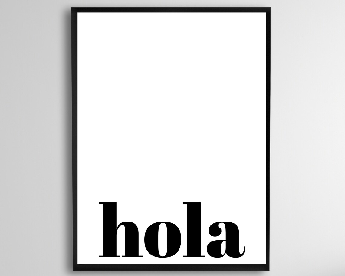 Hola Print, Spanish Teacher Classroom Wall Art