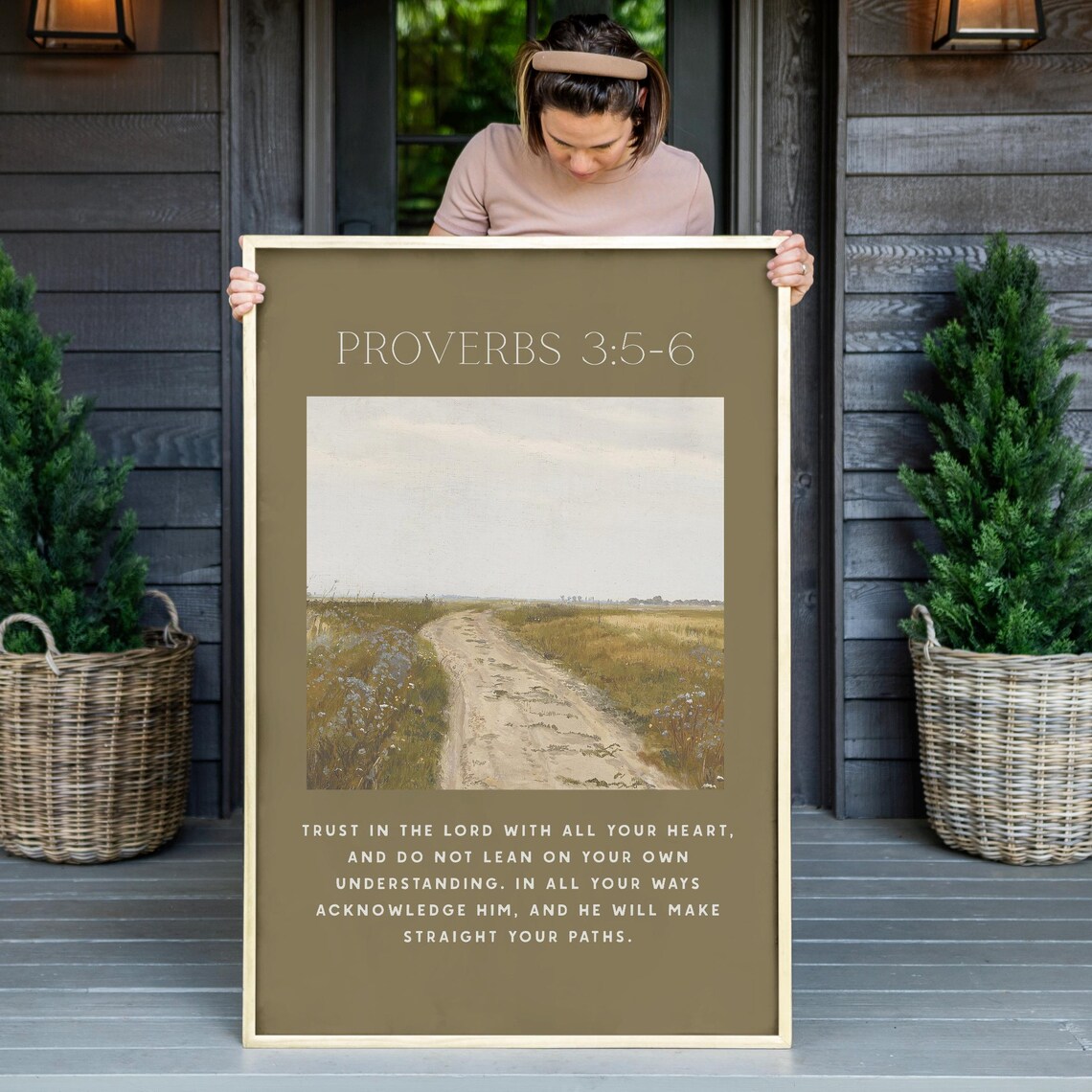 Trust In The Lord Scripture Wall Art, Proverbs 35 6