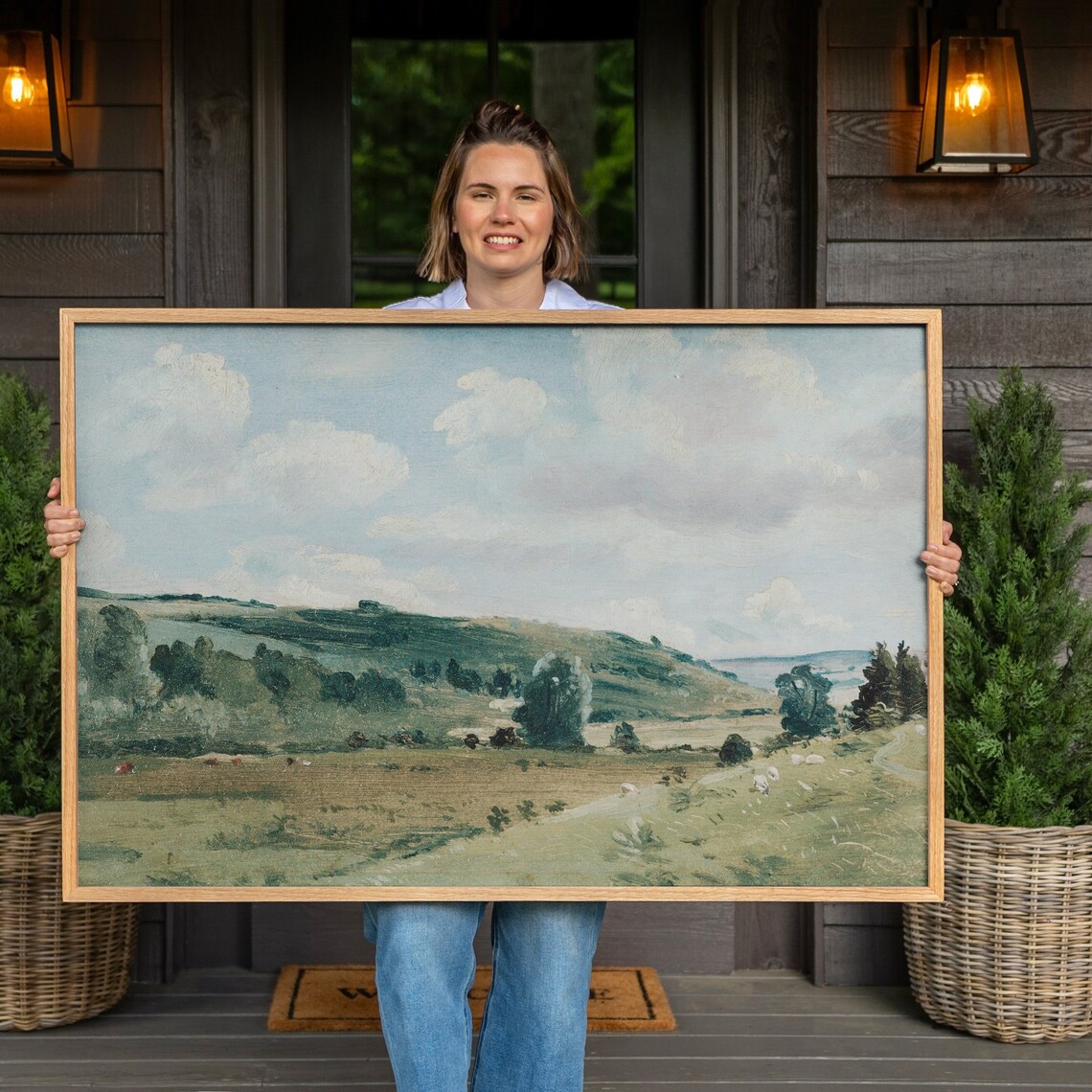 Vintage Landscape Nature Scene Wall Art Print