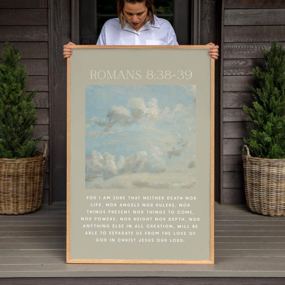 Romans 8 Bible Verse Scripture Wall Art Print