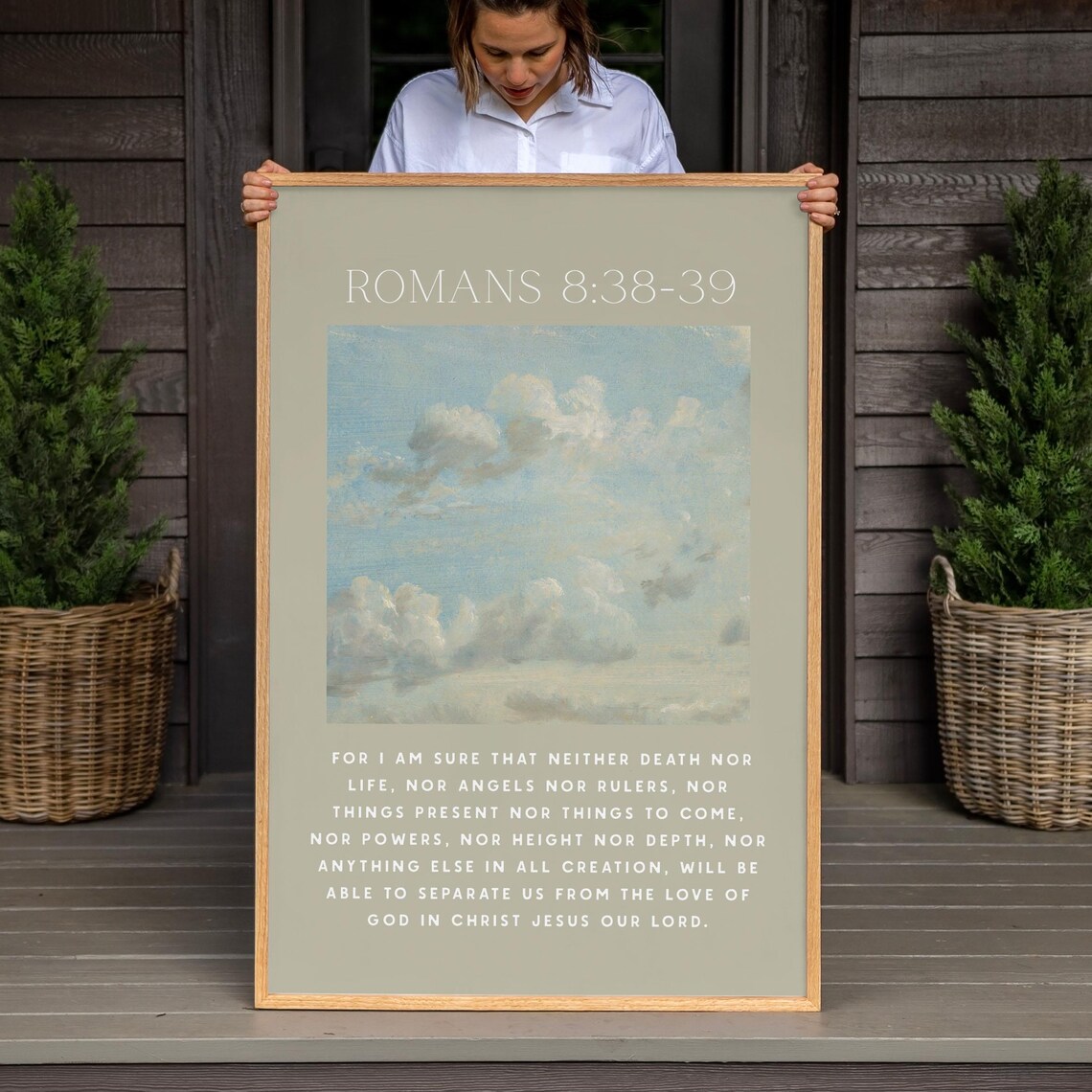 Romans 8 Bible Verse Scripture Wall Art Print