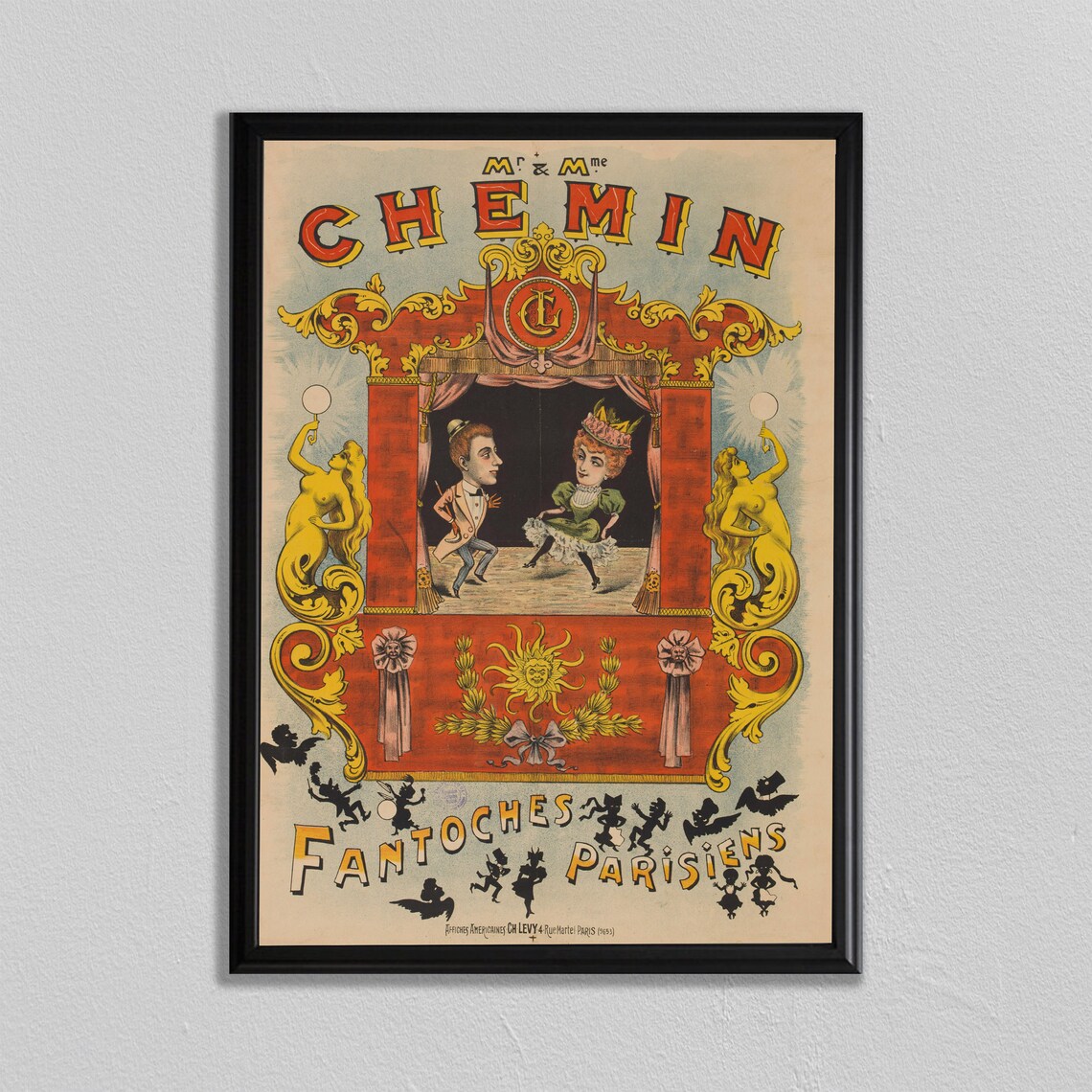 Clown Acrobat Vintage Circus Poster Art Print