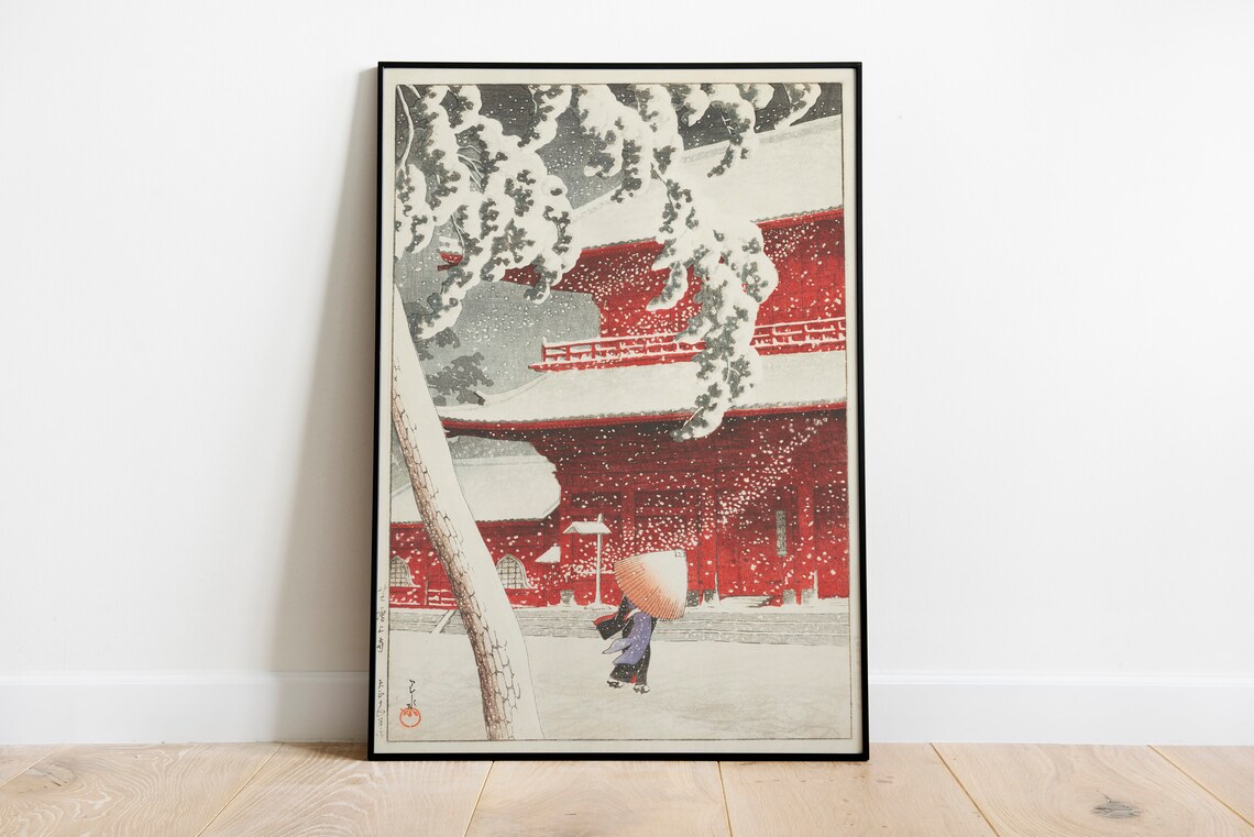 Japan Wood Block Print, Mt Fuji Japanese Decor - Image 3