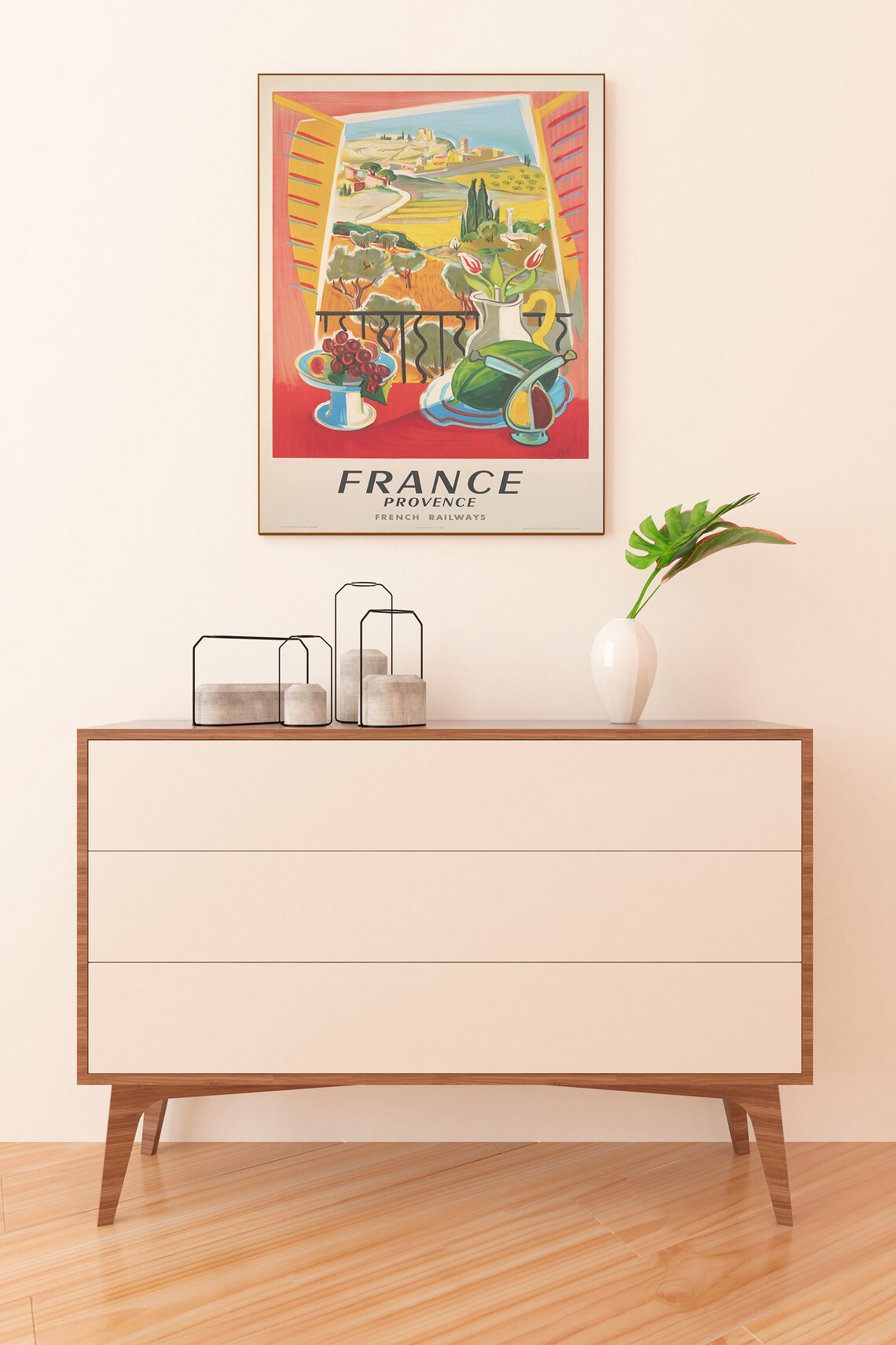 Vintage France Travel Poster, Paris and Provence - Image 2