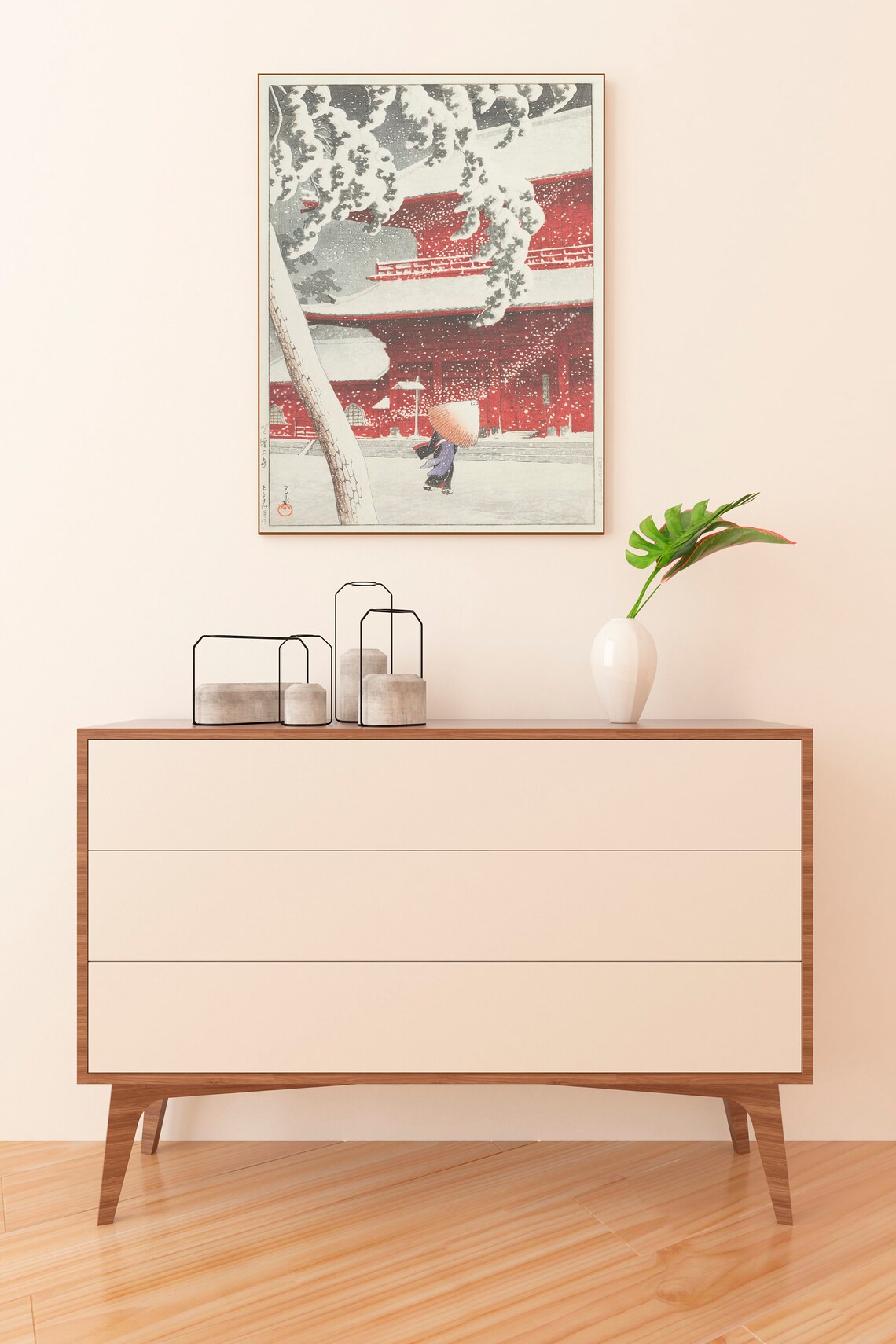 Japan Wood Block Print, Mt Fuji Japanese Decor - Image 2