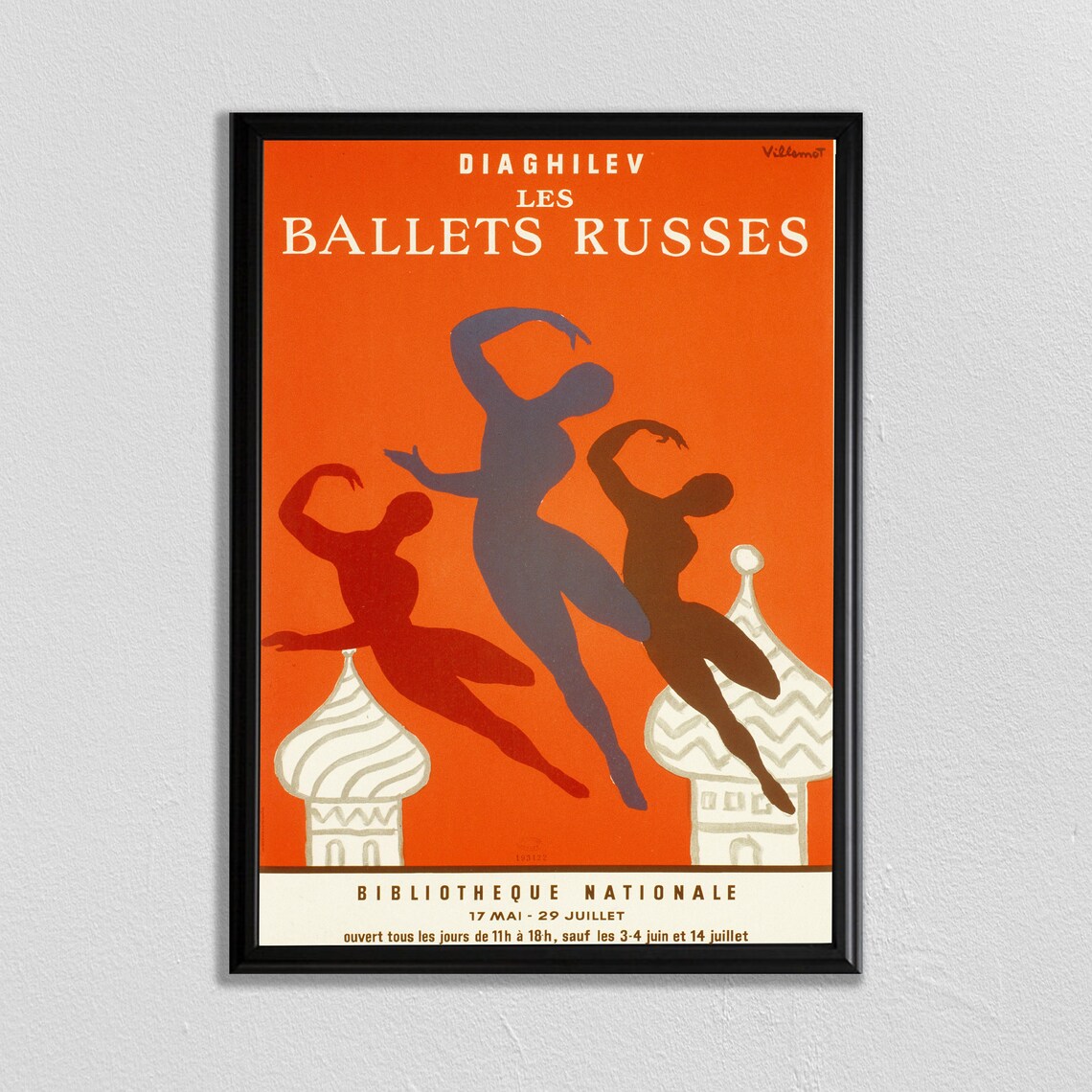 Paris Ballet Vintage Travel Poster, Home Decor