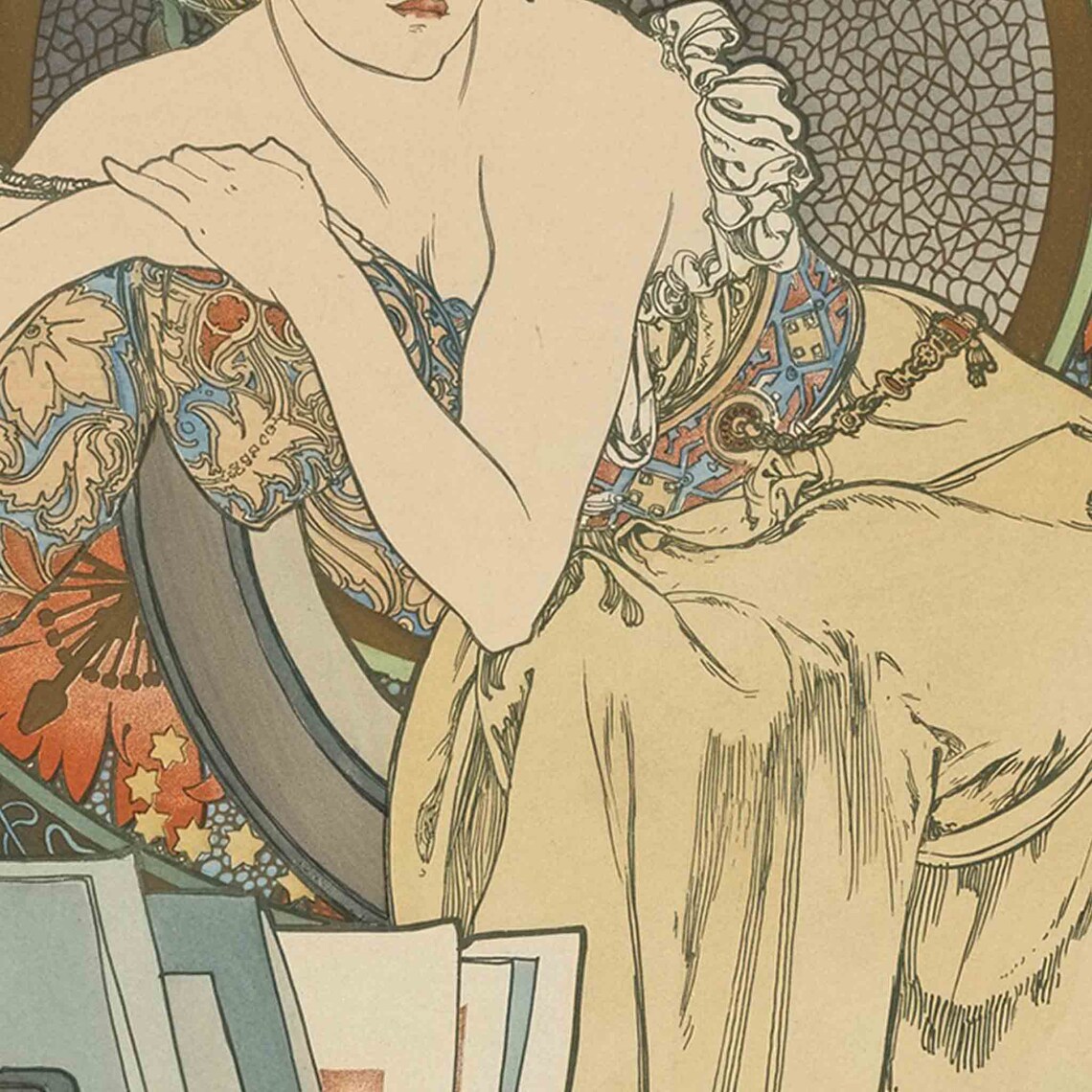 Alphonse Mucha Art Nouveau Vintage Poster - Image 2
