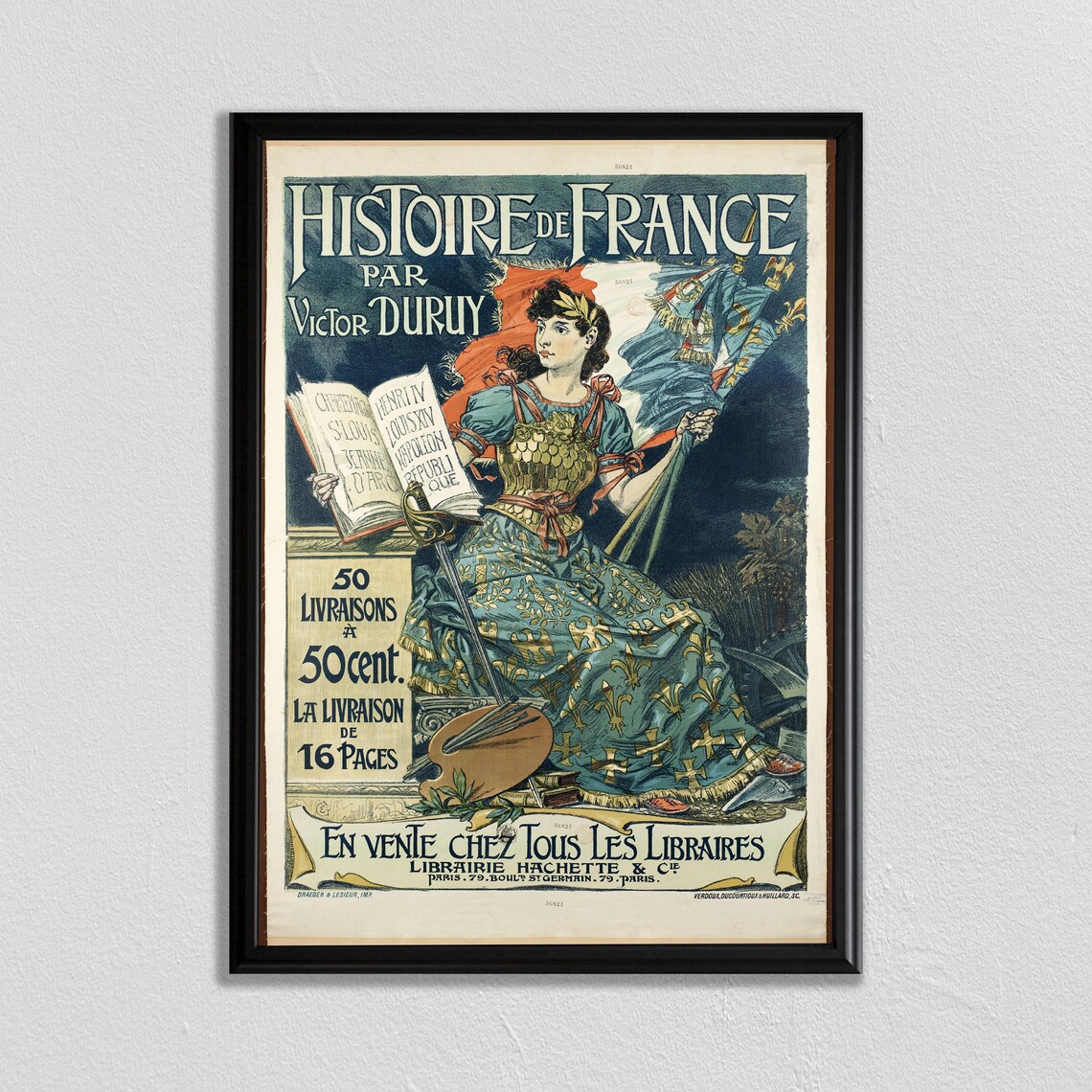 Paris Vintage French Poster, France Travel Poster