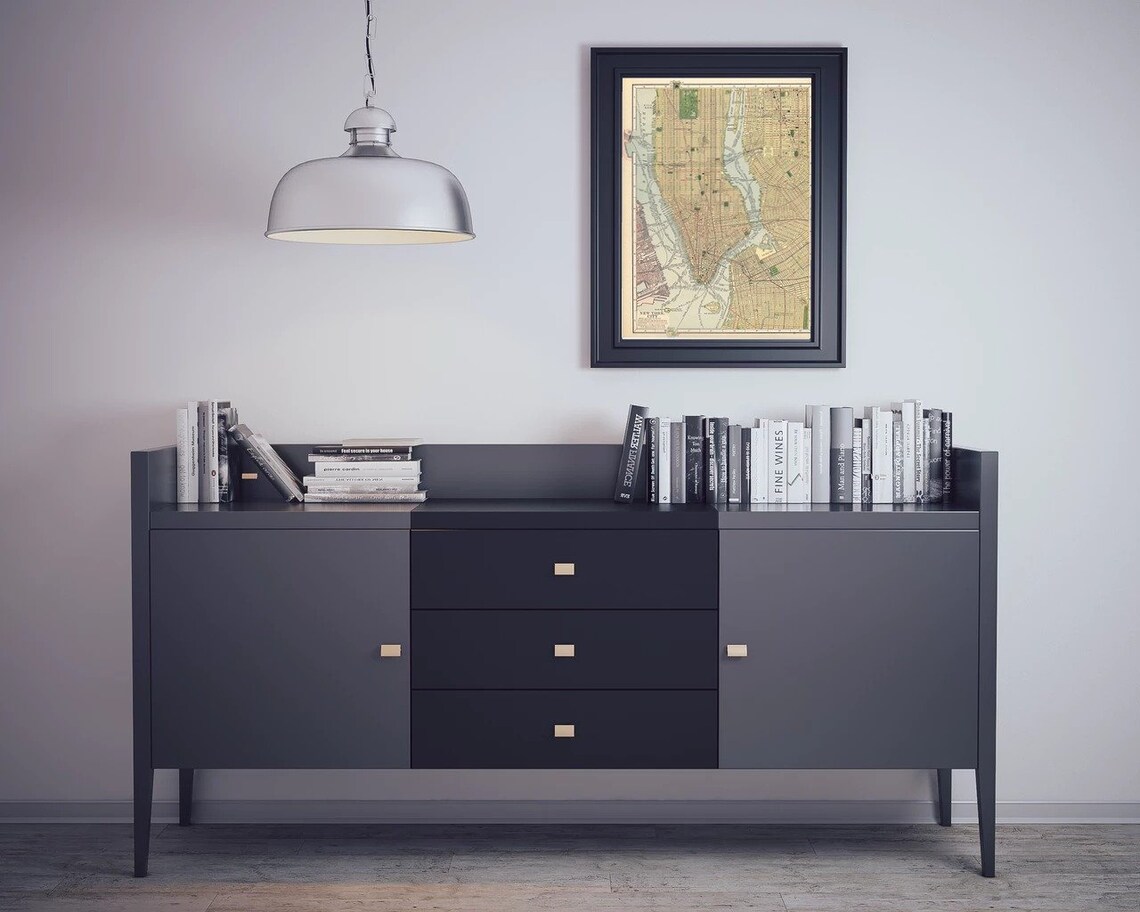 New York City Map Travel Poster, Manhattan Map