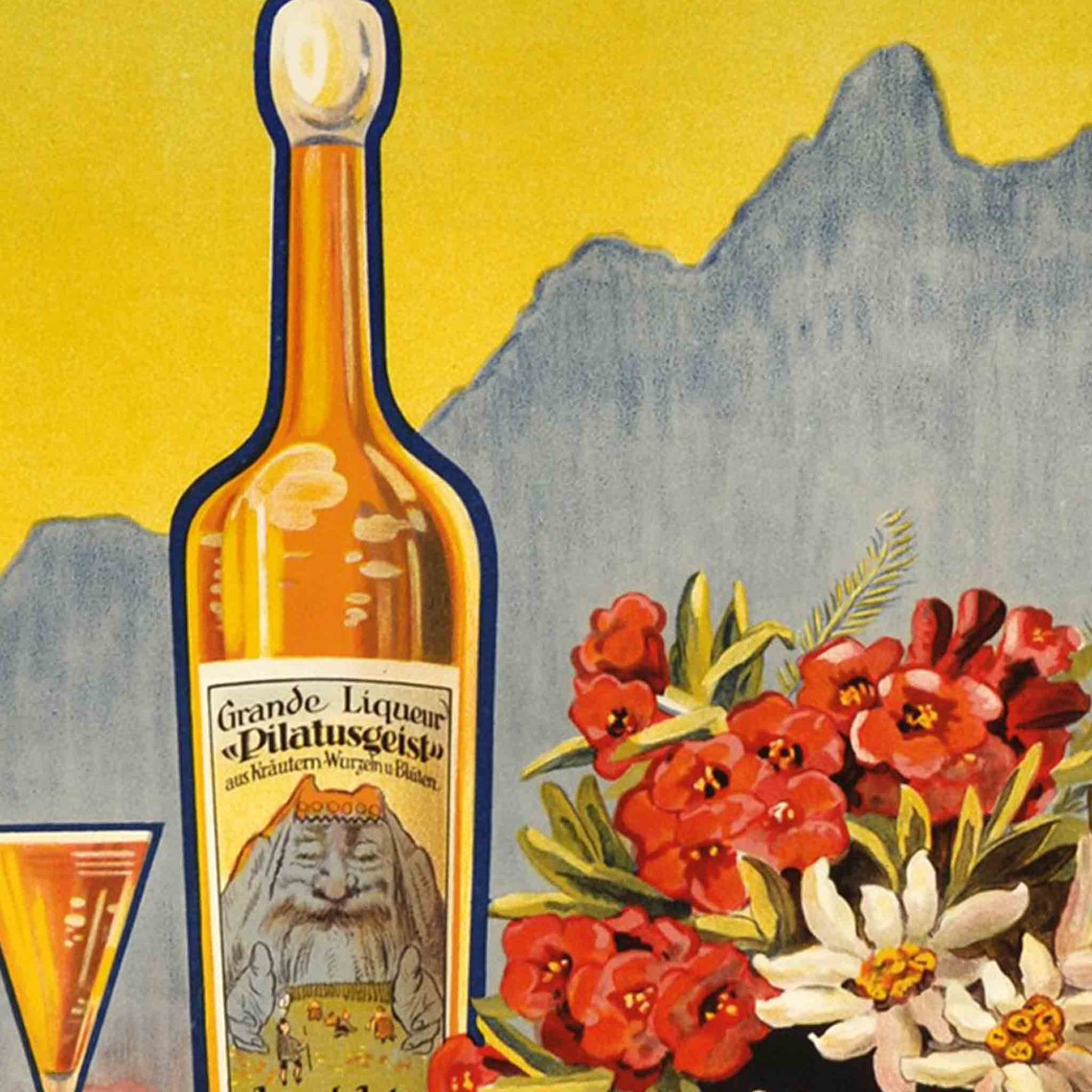 Vintage Alcohol Poster France Wall Art Paris Print Vintage Wall Art France Travel Poster Grande Liqueur - Image 2