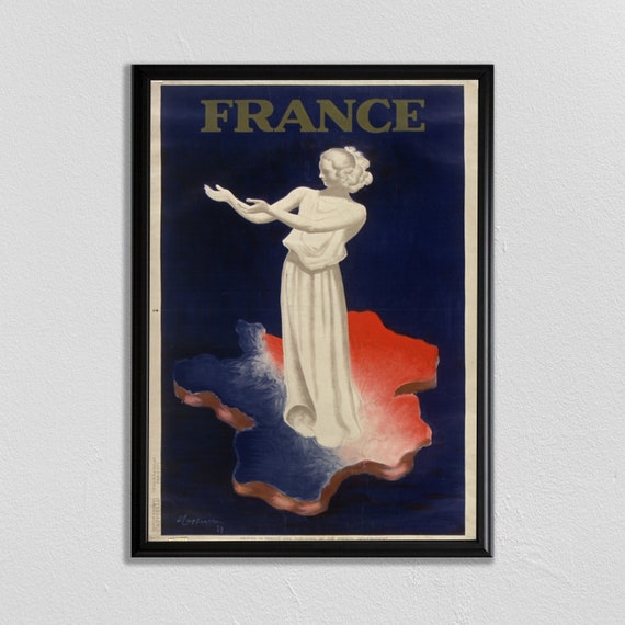 Paris Wall Art Vintage French Poster Leonetto Cappiello France Vintage Advertisement Retro Ad Literary Poster Library Poster