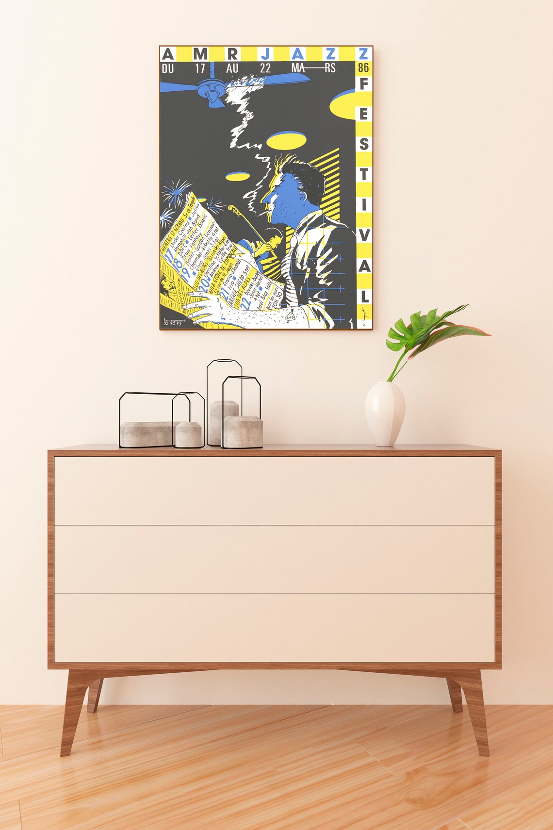 Jazz Music Museum Exhibition Poster, Mid-Century Modern - Image 2