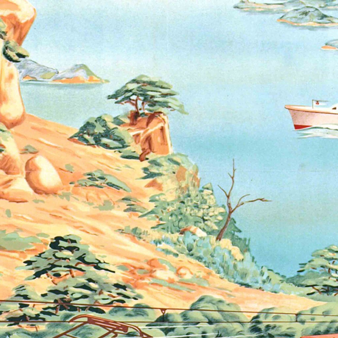 Vintage Japan Travel Poster, Japanese Train Print - Image 2