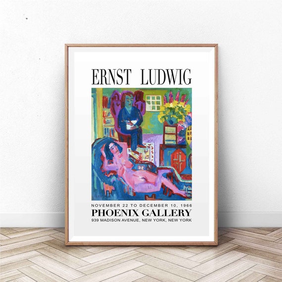 Ernst Ludwig Art Exhibition Art Print Exhibition Poster Exhibition Poster Vintage Abstract Art