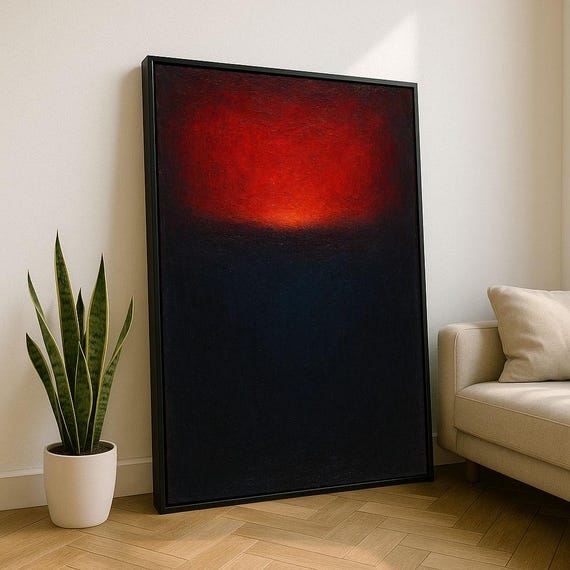 Mark Rothko Red And Black Canvas Iconic Color Field Painting Reproduction For Bold Modern Interiors