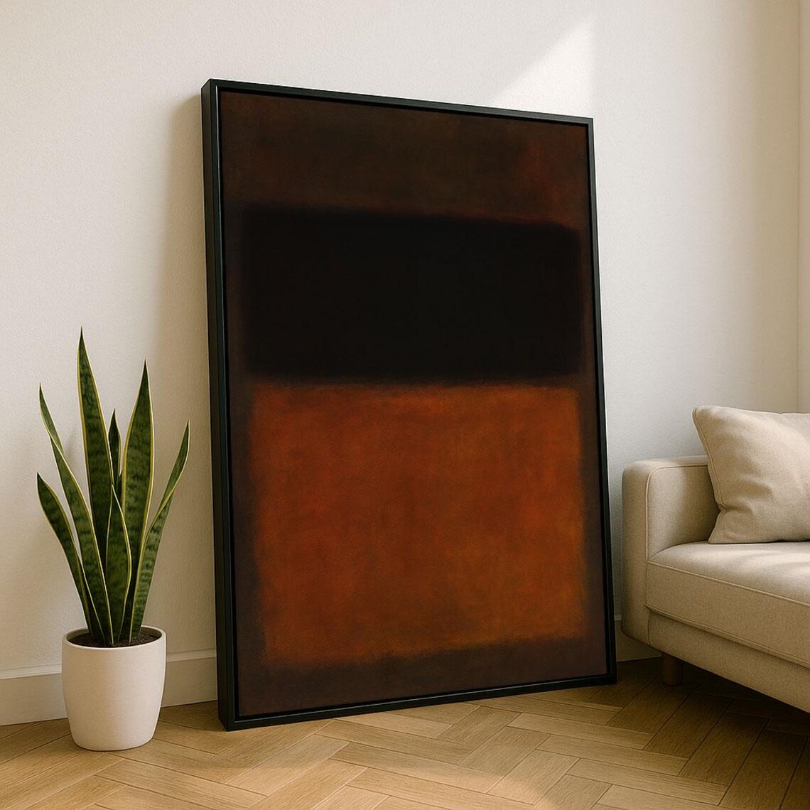Ochre Rothko Style Color Field Abstract Minimalist Modern Poster