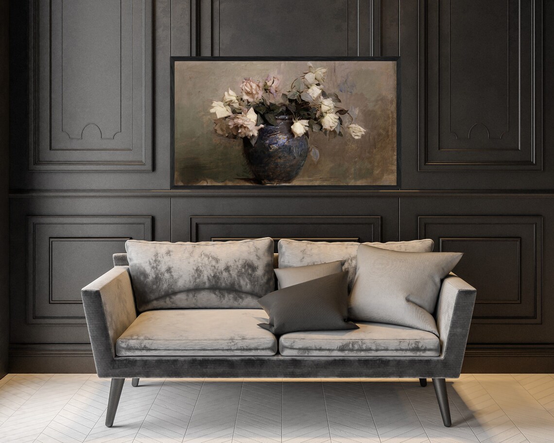 Frame Tv Art Dark Roses Dark Botanical Tv Art Frametv Art Vintage Floral Still Life Moody Flowers Tv Art Tv005 - Image 3