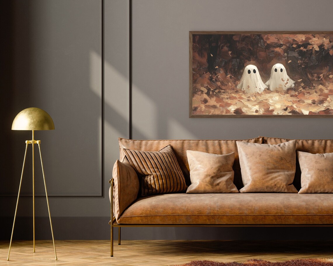 Tiny Ghosts in the Woods, Vintage Halloween Art Print - Image 2