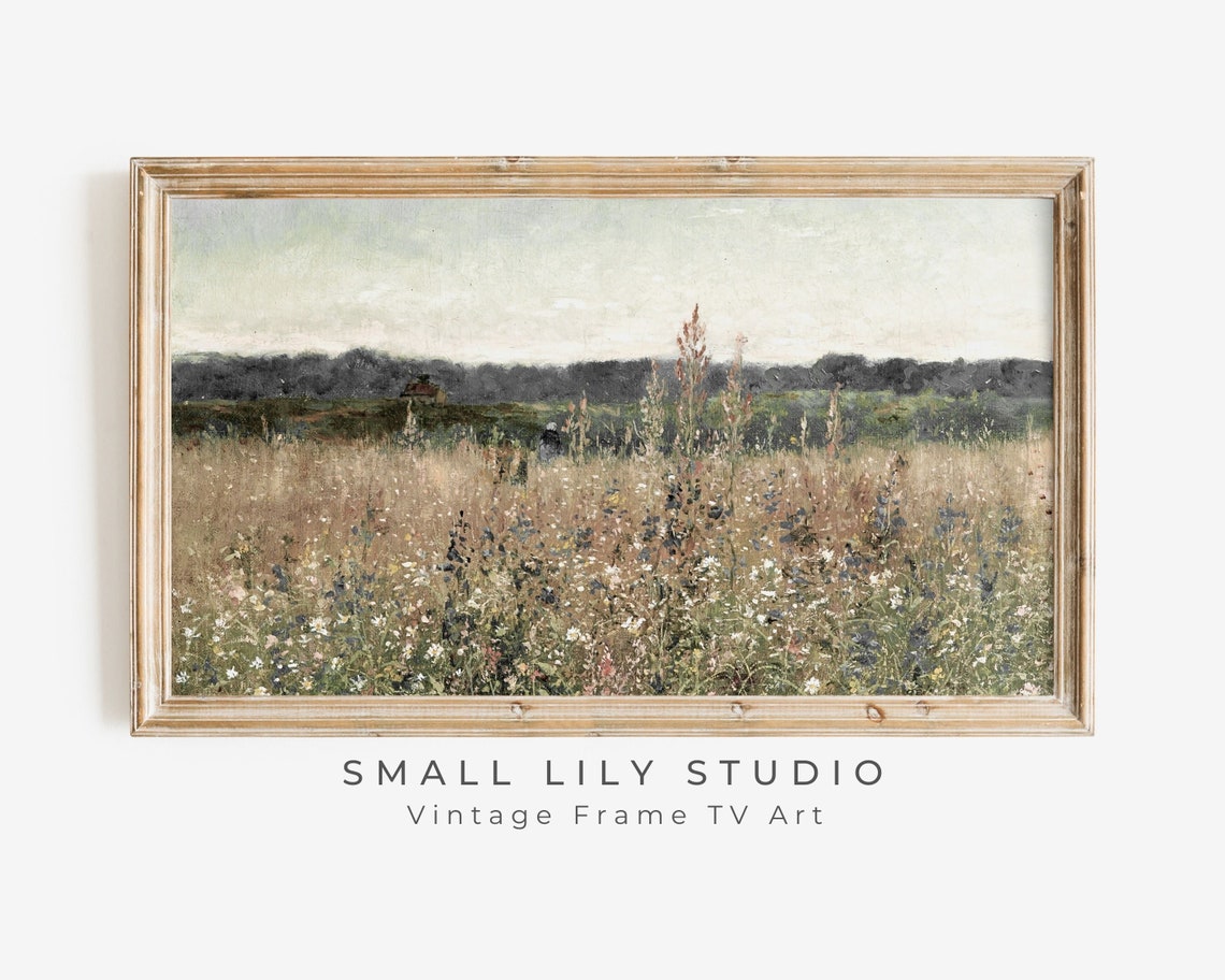 Warm Tones Summer Wildflower Field Rustic Countryside Vintage Poster