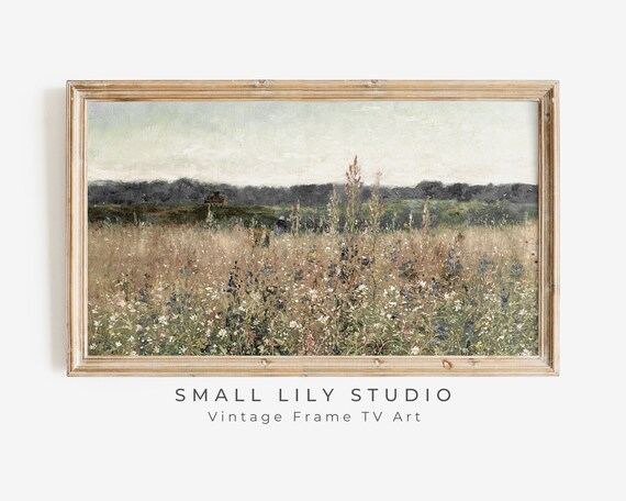 Warm Tones Summer Wildflower Field Rustic Countryside Vintage Poster