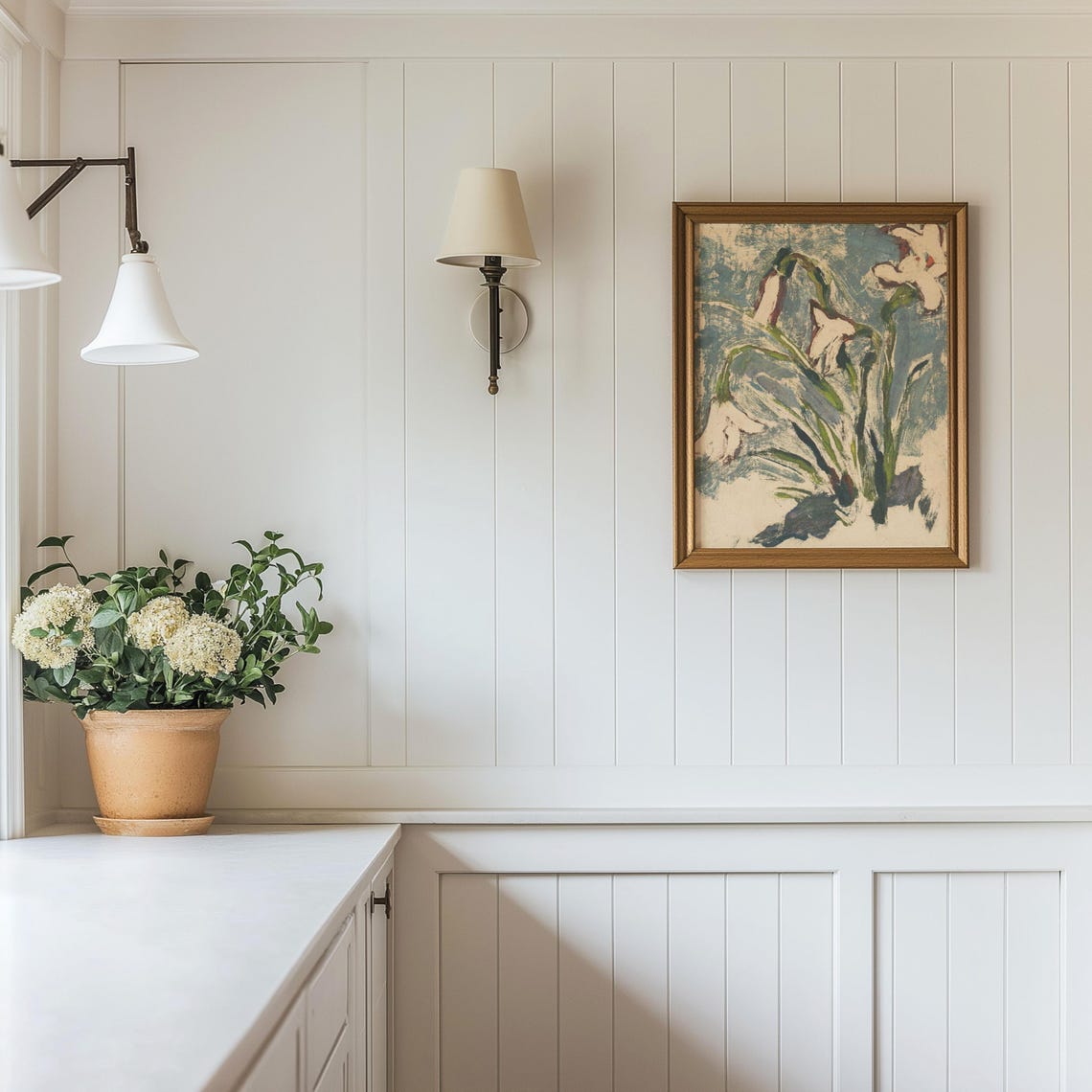 Vintage Abstract Lilies, Botanical Art Print - Image 3