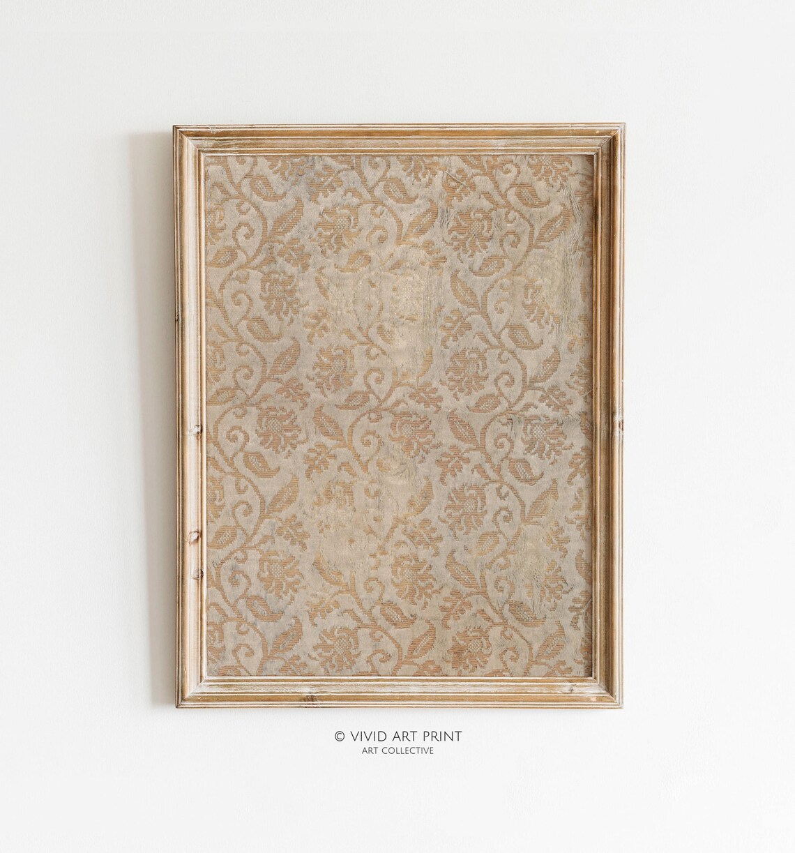 Neutral Tapestry Wall Art, Vintage Textile Art