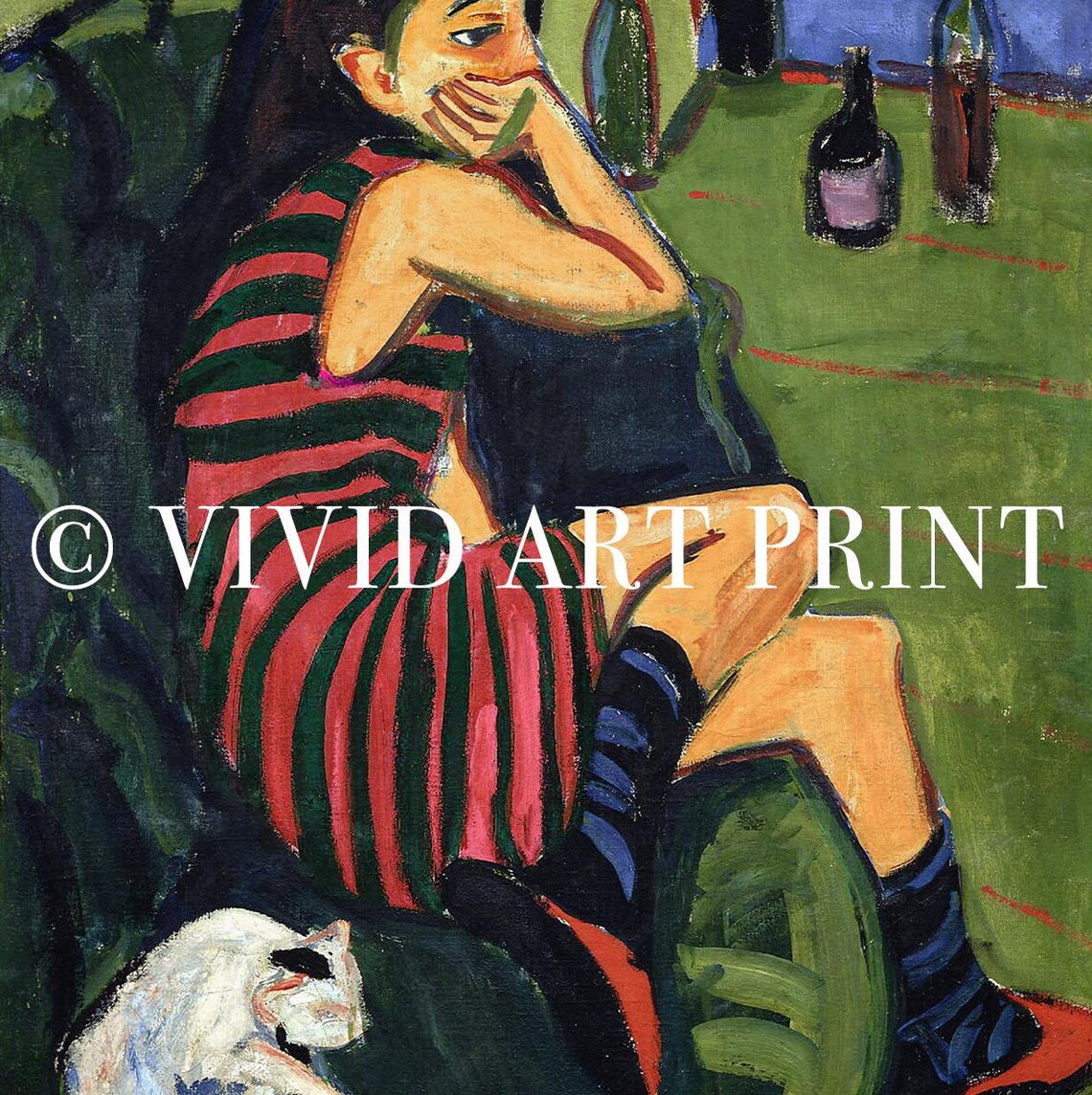 Vintage Modernist Bold Expressionist Retro Home Decor - Image 4