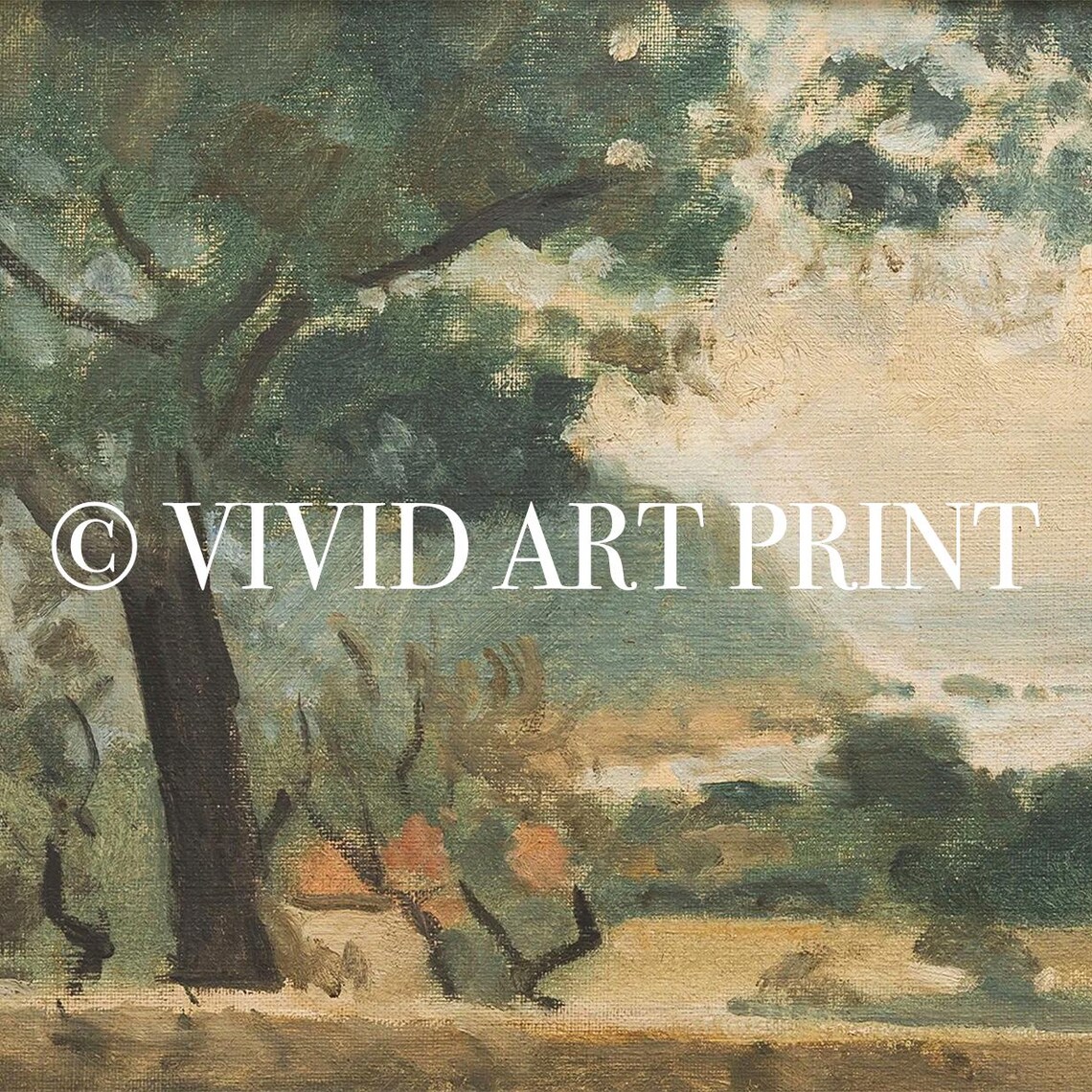 Vintage Ocean Village Cottage Core Art Print - Image 4