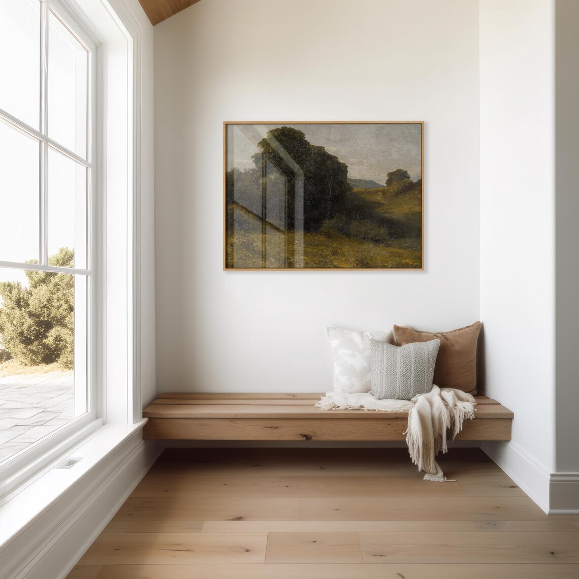 Antique Landscape, Vintage Rustic Cottage Core Art Print - Image 3