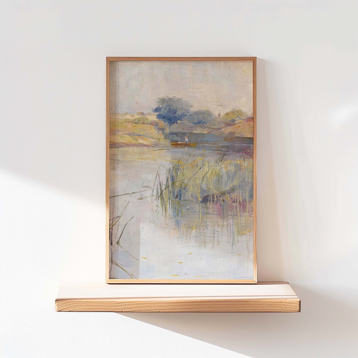 Vintage Landscape With A Boat, Antique Decor - Image 3