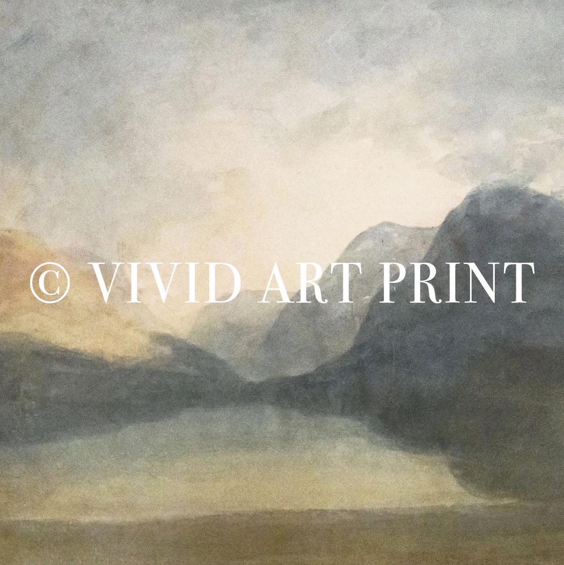 Misty Mountains Landscape Wall Art Vintage Abstract Fine Art Decor Nursery Vivid Art Print Jt 217 - Image 4