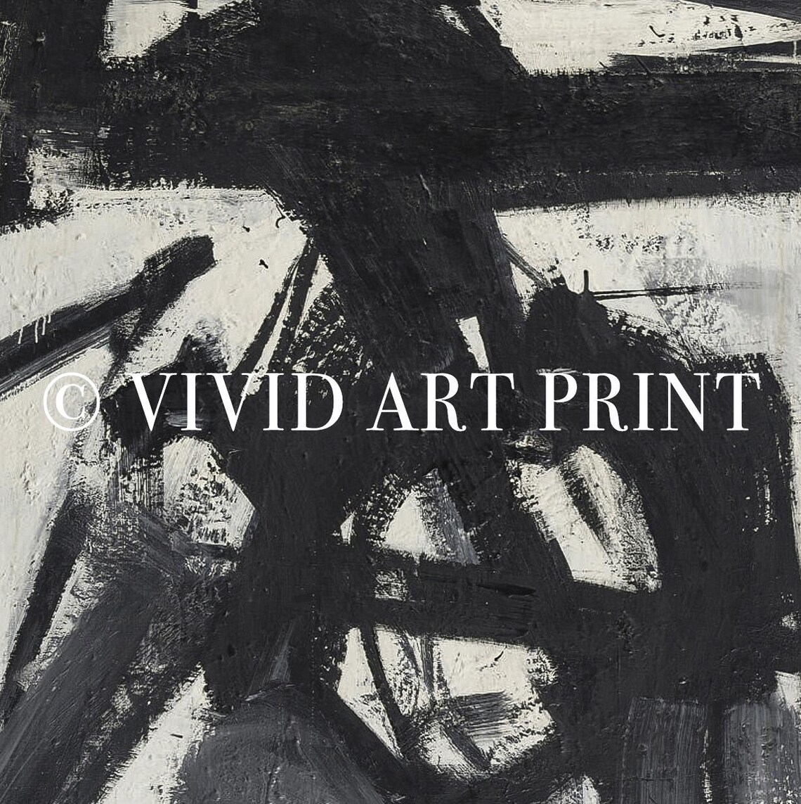 Modern Abstract Vintage Minimalist Brushstroke Art Print - Image 4