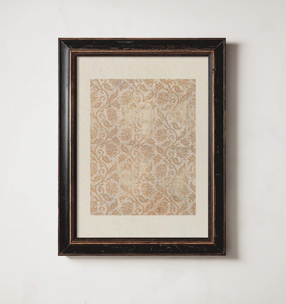 Neutral Tapestry Wall Art, Vintage Textile Art - Image 2