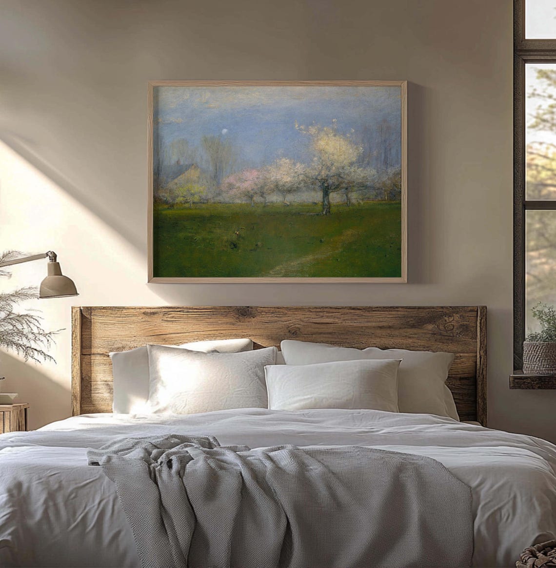 Muted Spring Blossom Landscape Art Vintage Moody Home Decor Vivid Art Print Gi 217 - Image 3