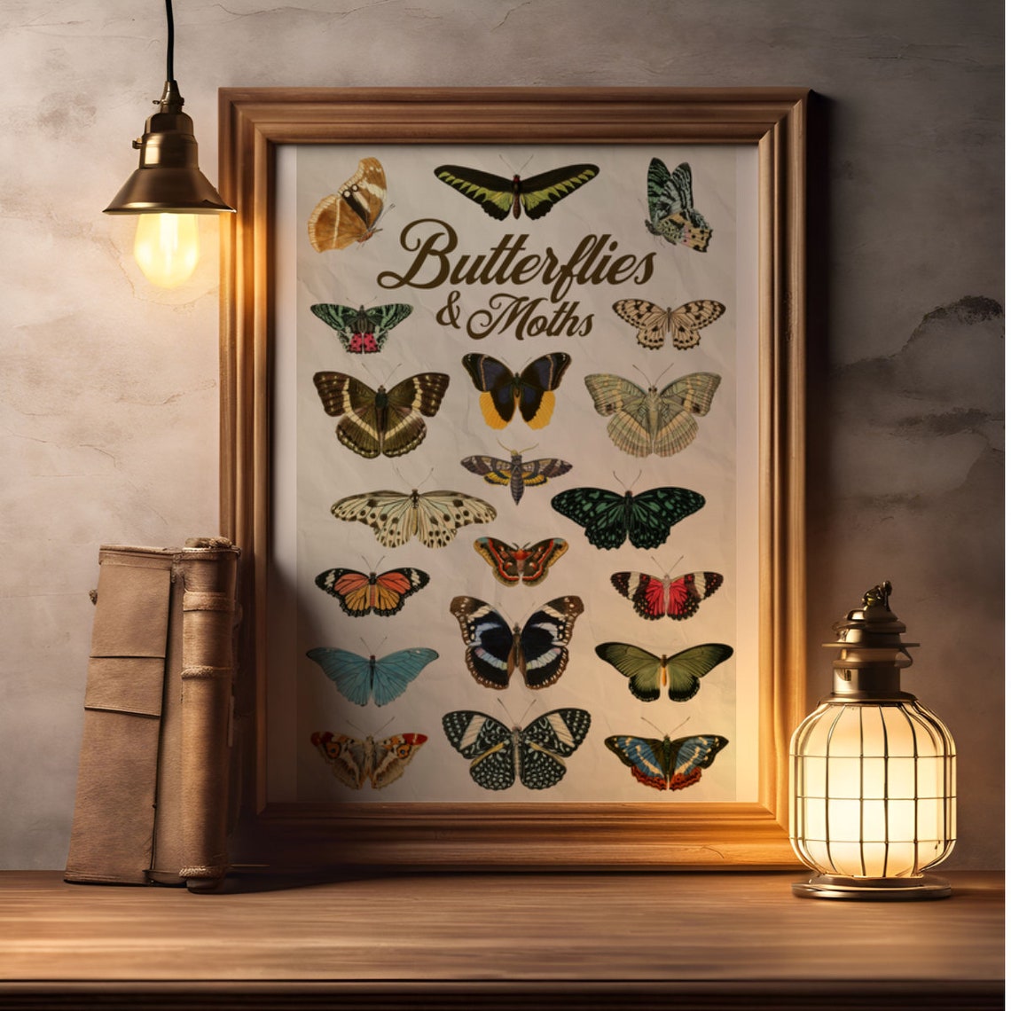 Vintage Butterflies And Moths Wall Art Instant