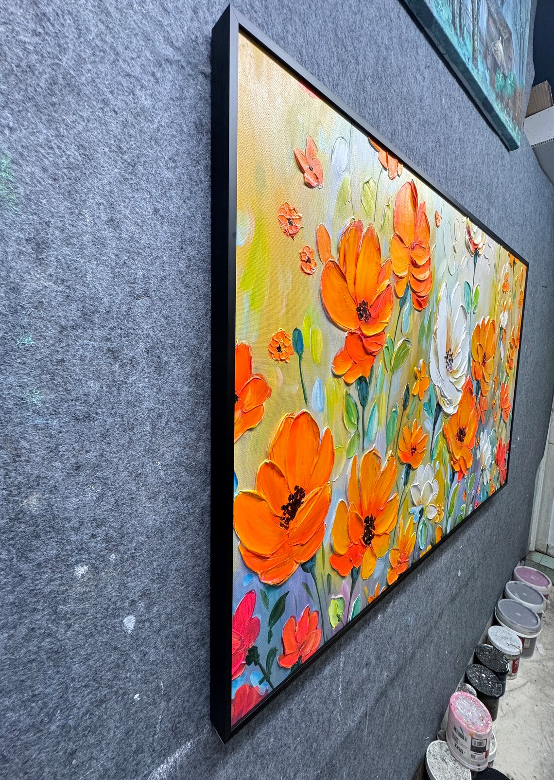 Spring Tulips, Knife-Painting Style Art Print - Image 2