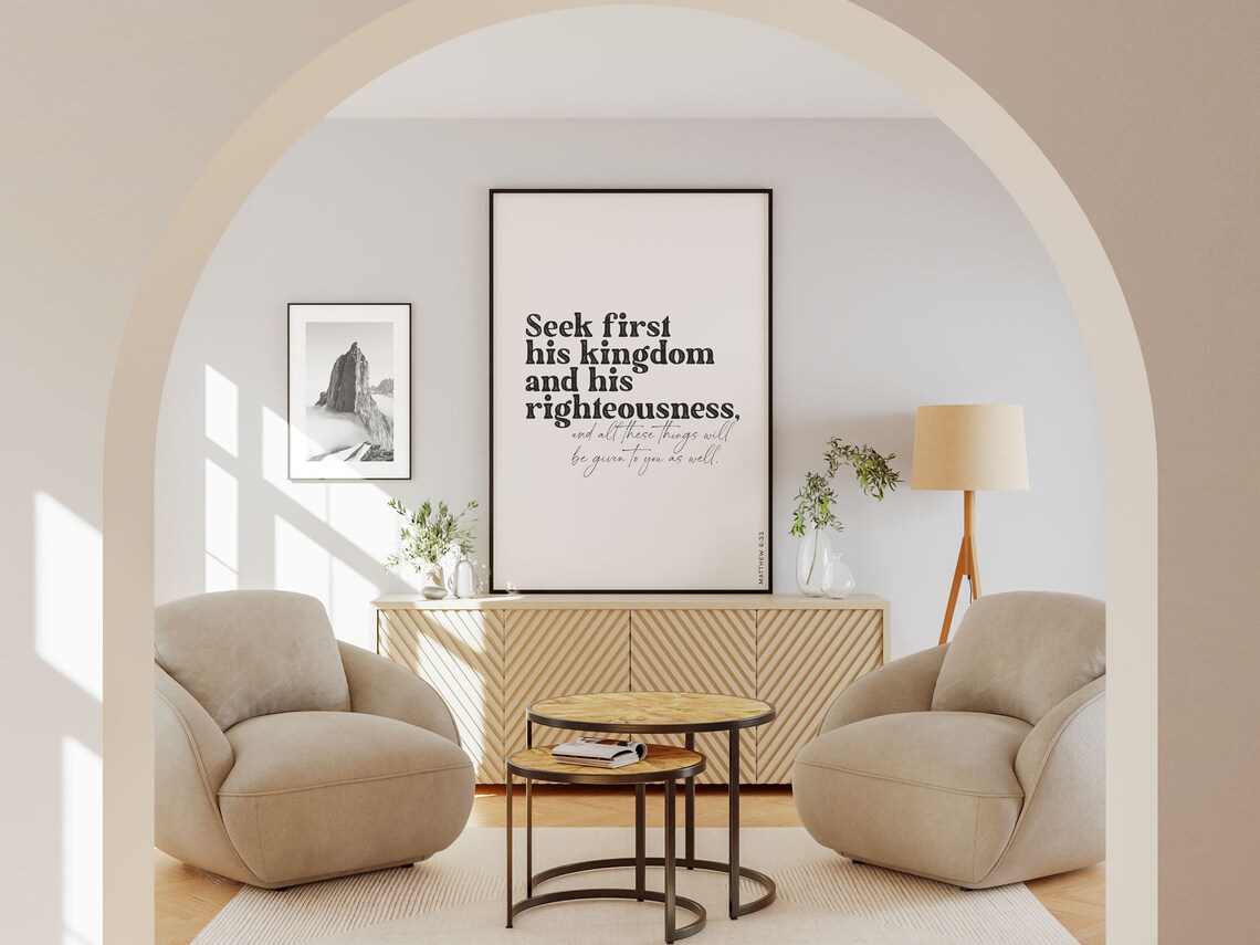 Seek First His Kingdom, Matthew 6:33 Scripture Print - Image 6