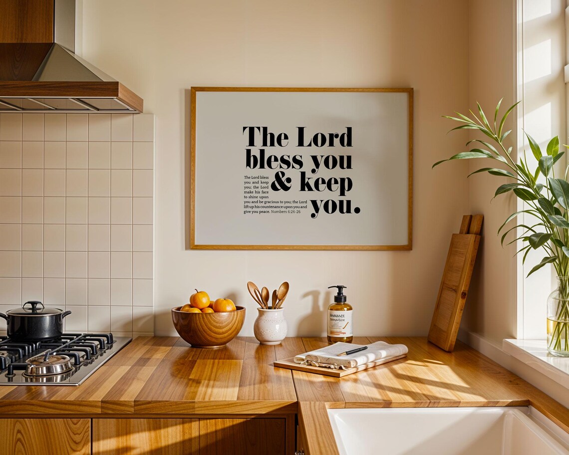Numbers 6:23-24 Bless You and Keep You Scripture Art Print - Image 4